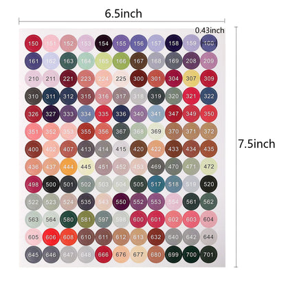 447 DMC Diamond Painting Color Number Stickers – Label Set for Storage Boxes & Bottles