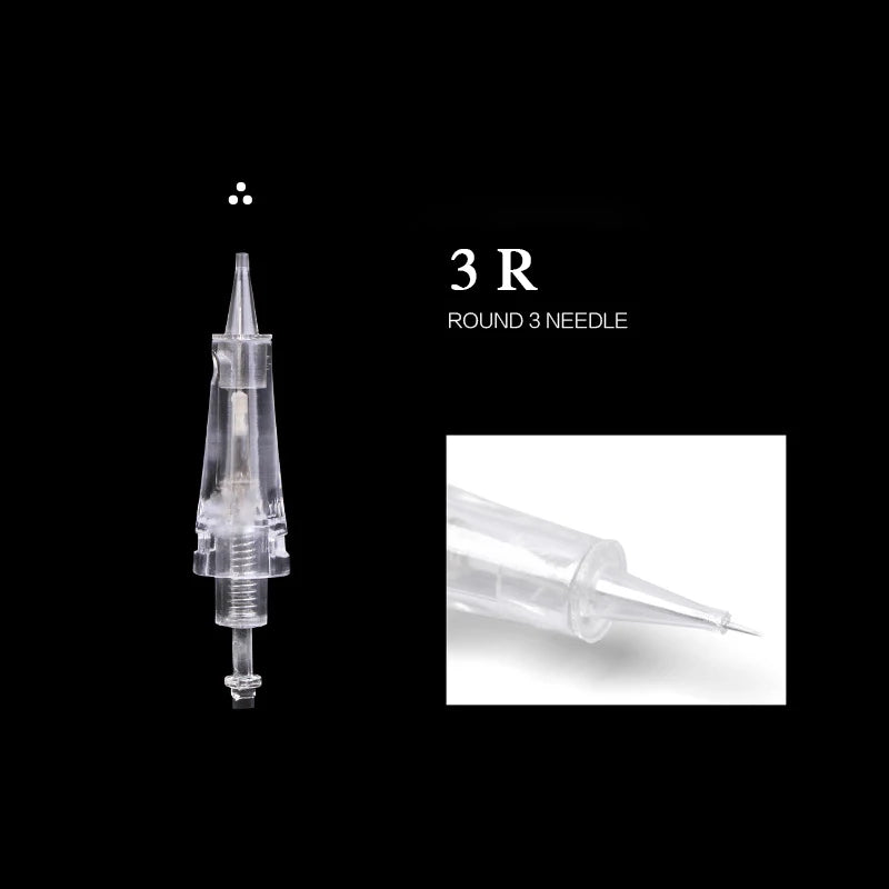 5/10PCS Microblading Bayonet Needles – 1D/1R/3R/5R/5F/Nano Cartridge for PMU Eyebrow, Lip & Eyeliner Tattoo