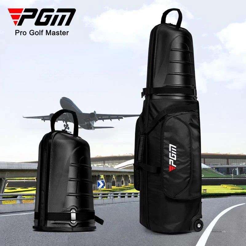 PGM Golf Aviation Bag – Hard Shell Anti-Collision Travel Bag with Roller Skating Belt, Men & Women, HKB014