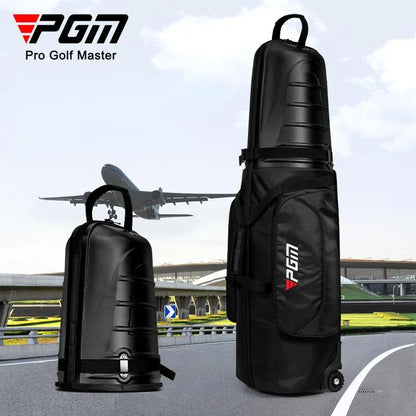 PGM Golf Aviation Bag – Hard Shell Anti-Collision Travel Bag with Roller Skating Belt, Men & Women, HKB014