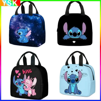 MINISO Stitch Children's Lunch Bag – Primary School Cartoon Lunch Box, Best Gift for Kids, Mochila Style