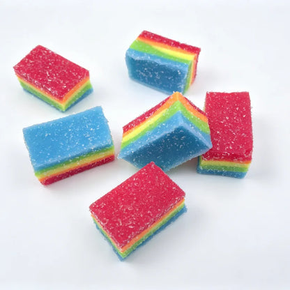Squishy Rainbow Strip Stress Ball - Soft Stretchable Rainbow Fidget Toy for Stress Relief