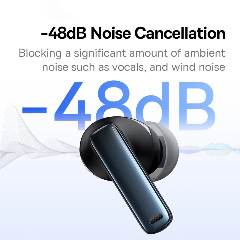 Baseus Bowie M2s ANC Earphones - Bluetooth 5.3, -48dB Active Noise Cancellation, 3D Spatial Audio Wireless Headphones