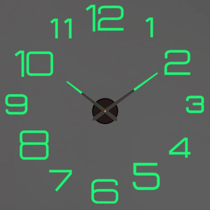 2023 Modern Large 3D DIY Wall Clock – Acrylic Mirror Quartz Clock for Living Room Home Decor