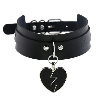 Harajuku Gothic Spike Rivet Star Choker Necklace – Black Bowknot PU Lace Leather Y2K Hip Hop Rock Jewelry for Girls