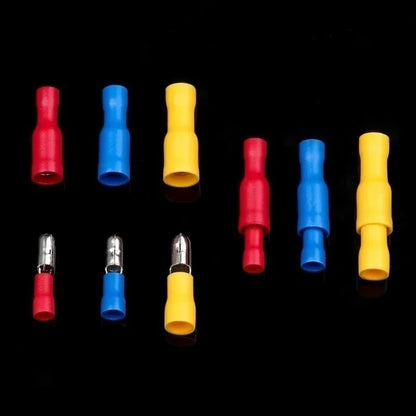 102/280/300/480PCS Assorted Wire Connector Kit – Insulated Male & Female Spade Crimp Terminals for Electrical Wiring Repairs