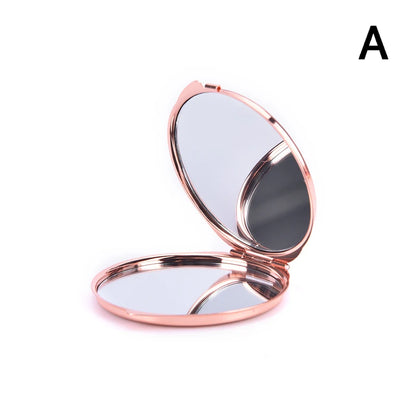 Foldable Mini Square Makeup Mirror - Double-Sided Compact Pocket Vanity Mirror