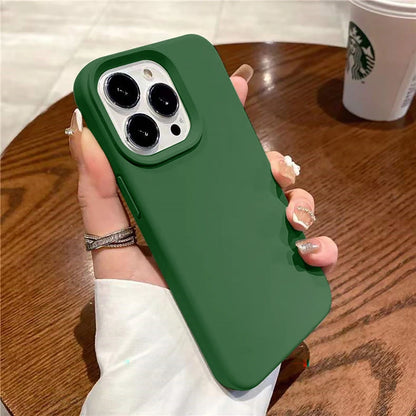 Liquid Silicone iPhone Case – Soft Shockproof Back Cover for iPhone 16/15/14/13/12/11 Pro Max