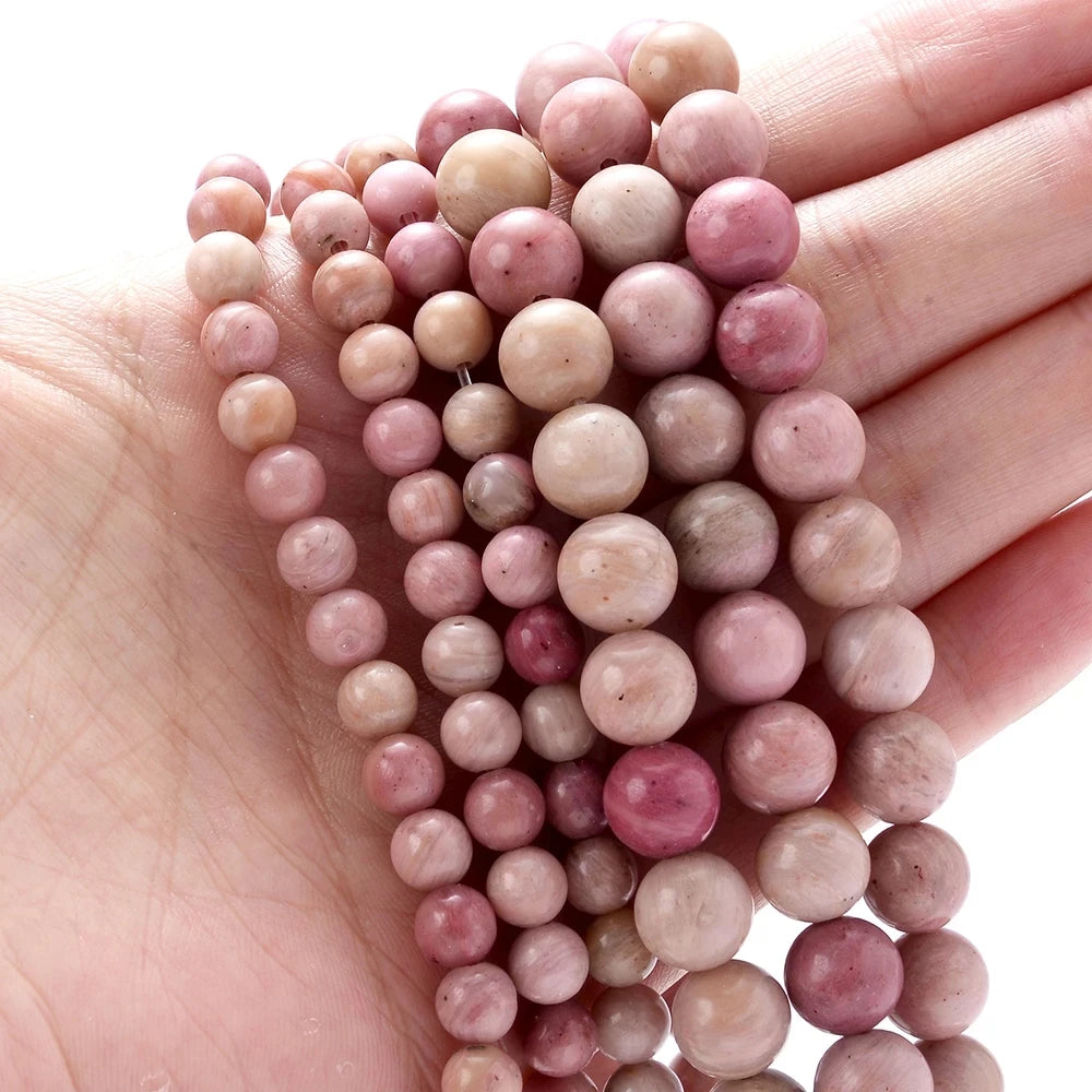 Natural Stone Round Beads 4-12mm Tiger Eye Lava Turquoise Jade for DIY Jewelry Making Bracelet Craft Supplies
