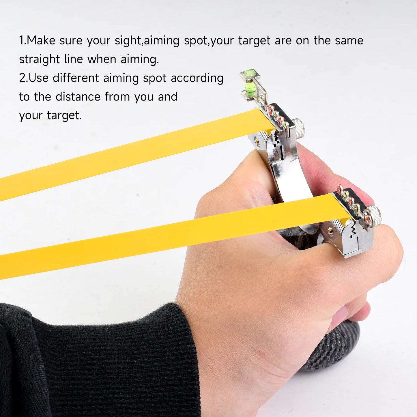 High-Quality Metal Slingshot – Anti-Slip Handle Precision Aiming Catapult for Outdoor Hunting, Shooting & Target Practice Kit