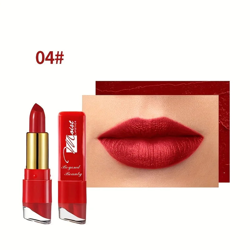 12 Colors Creamy Moisturizing Lipstick – Long-Lasting, Women & Schoolgirl Makeup for Beginners, Leaning Tower Lip Makeup
