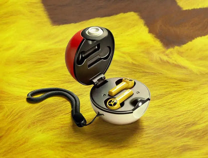 Pokémon Pikachu Wireless Bluetooth 5.0 Earphones – Noise Reduction Sport Headphones with Touch Control & Mic, Universal Gift