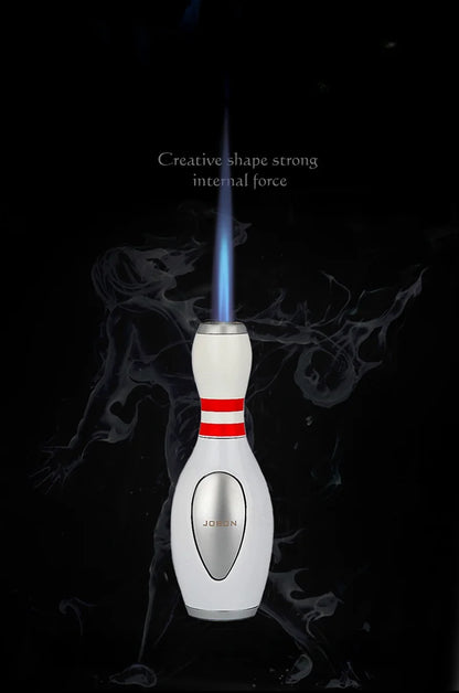 Jobon Bowling Ball Shaped Butane Gas Lighter – Windproof Jet Turbine Torch with Blue Flame, Metal Outdoor Gift
