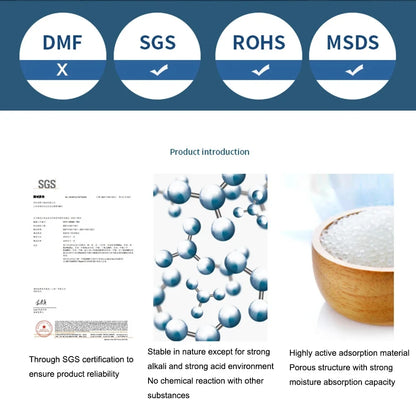 Non-Toxic Silica Gel Desiccant Bags – 2/5/10/20g Moisture Absorber for Kitchen, Room, and Living Spaces