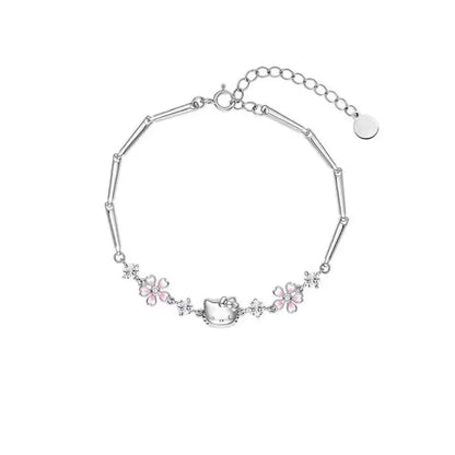 Sanrio Hello Kitty Necklace – Diamond Pendant Clavicle Chain for Girls | Birthday & Holiday Gift