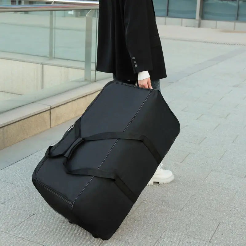 Foldable Wheel Luggage Storage Bag - Large Capacity Expandable Trolley Suitcase with Wheels