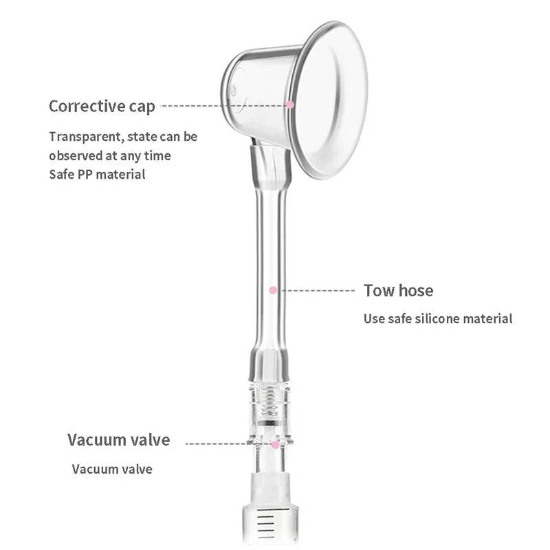 Nipple Aspirator and Corrector - Gentle Suction Aid for Flat and Inverted Nipples During Breastfeeding