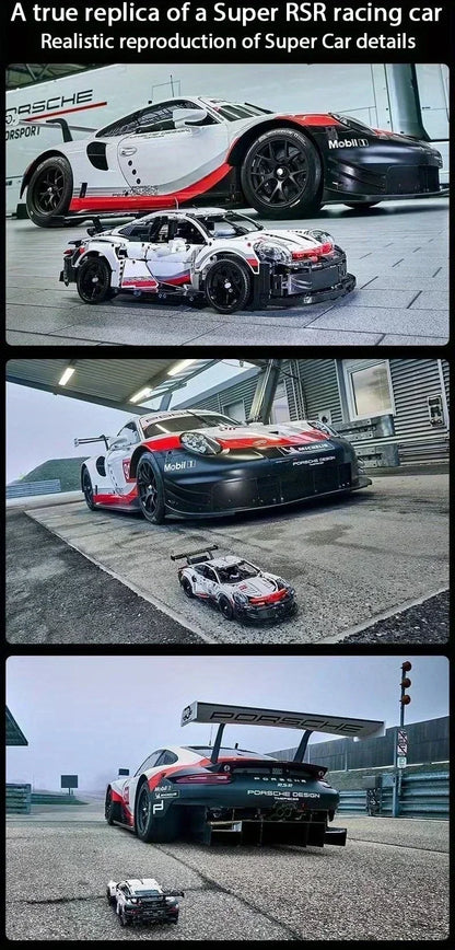 1580+PCS Technical Super Sports Car Building Kit – 1:10 Scale DIY Model Race Car Toy for Kids & Collectors