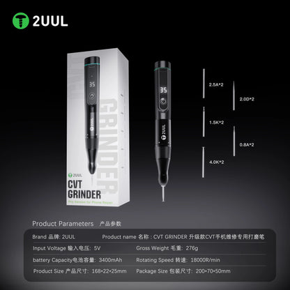 2UUL CVT Grinder Polishing Pen – Precision Motherboard Chip Pad Repair and Frame Correction Tool for Mobile Phones