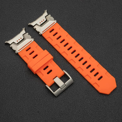 Soft Silicone Luxury Sport Strap for Samsung Galaxy Watch Ultra 47mm — No-Gap Curved End Band for Men