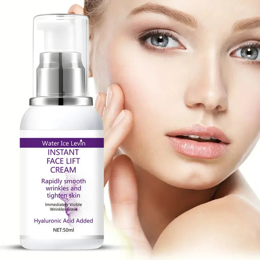 Hyaluronic Acid Instant Face Lift Cream – Anti Wrinkle Firming Skin Tightening Moisturizer for Youthful Glow