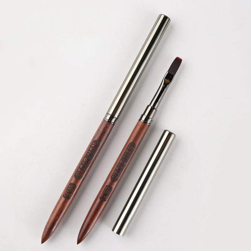Wood Gel Painting Brush – Nail Art Brush for Gel Tip Extension, Acrylic Builder, UV Gel Nails Manicure Accessory