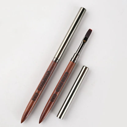 Wood Gel Painting Brush – Nail Art Brush for Gel Tip Extension, Acrylic Builder, UV Gel Nails Manicure Accessory