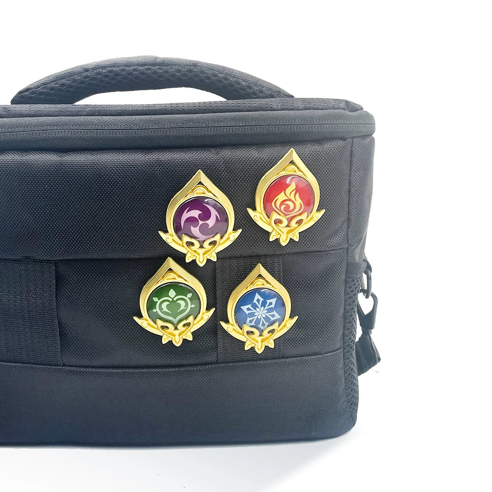 Genshin Impact Sumeru Vision Pins - Anime Character Element Badge Lapel Brooch Collectible Accessories