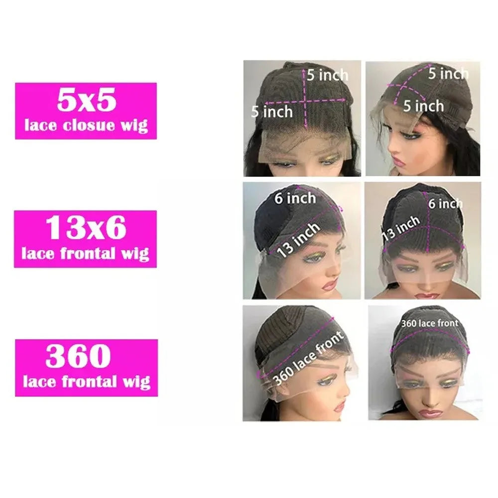36-38 Inch HD Transparent Lace Front Wig – 13x6 & 5x5 Glueless Bone Straight Human Hair, 200 Density