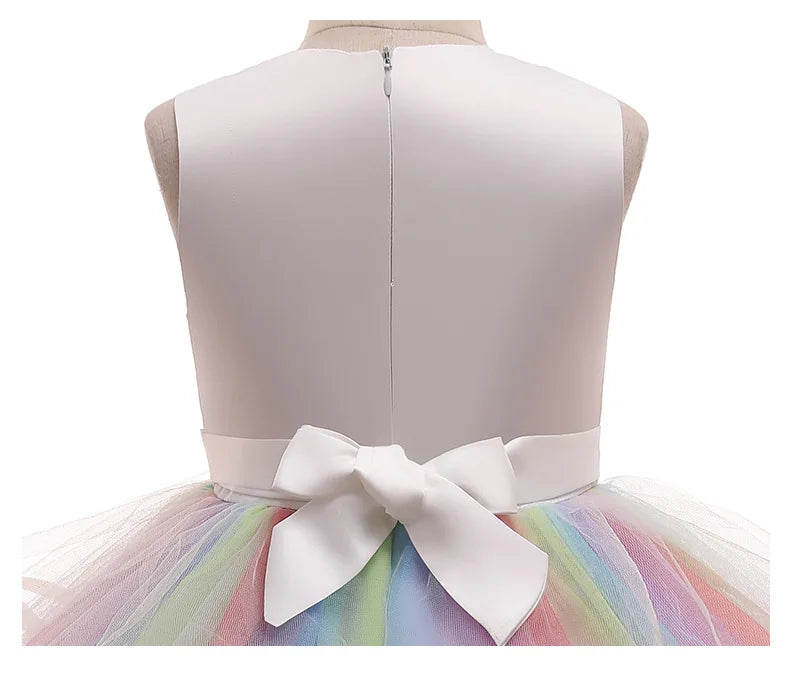 Baby Girls Unicorn Tutu Dress – Pastel Rainbow Princess Birthday & Halloween Costume