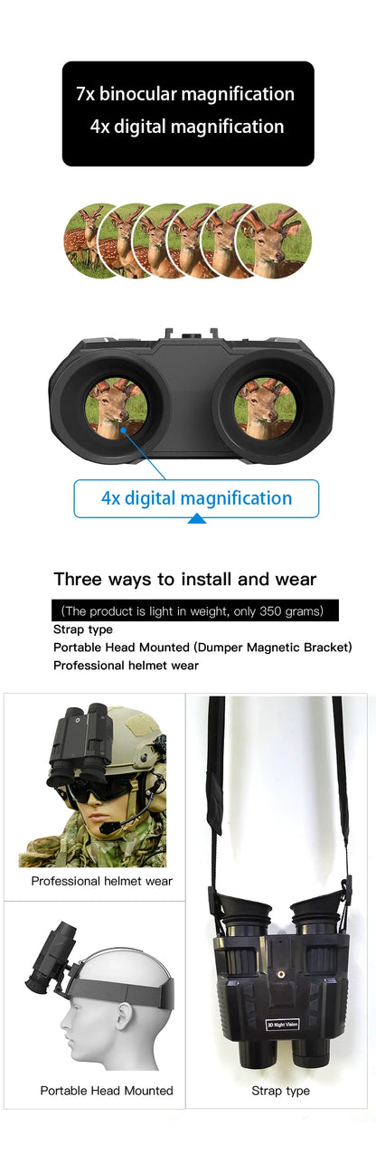 NV8000 3D Night Vision Binocular Goggles – Hunting Goggles for Helmet Mount