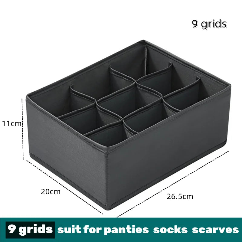 Underwear & Socks Organizer Box – Drawer Dividers for Bras, Pants, Scarves, Ties, Jeans, and Clothing Storage