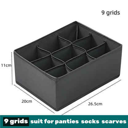 Underwear & Socks Organizer Box – Drawer Dividers for Bras, Pants, Scarves, Ties, Jeans, and Clothing Storage