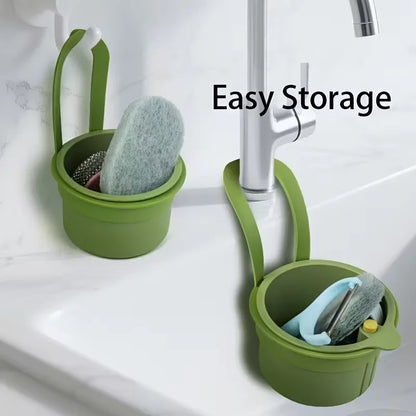 Press-Type Drain Basket - Multi-Functional Food Strainer and Sink Organizer for Kitchen & Bathroom