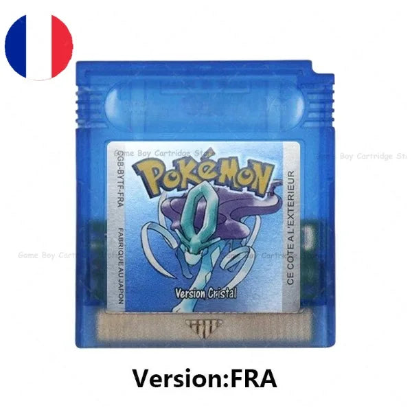 GBC Pokémon Game Cartridge Bundle – Red, Blue, Crystal, Gold, Silver, Yellow & Green, Multi-Language