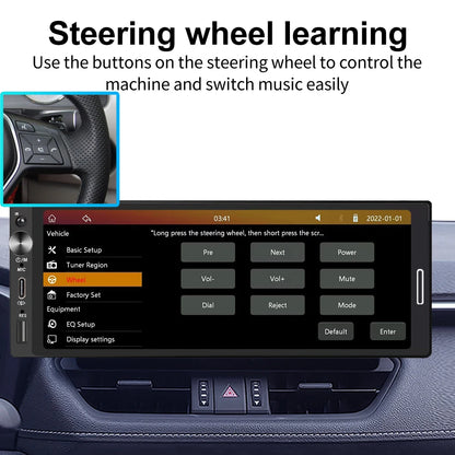 Universal 1DIN 6.9" Wireless CarPlay Android Auto – MP5 Multimedia Car Radio Stereo with TYPE-C Fast Charging
