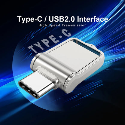 OTG Type-C Pen Drive – Mini Metal USB Memory Stick 32GB to 128GB for Smartphones & Huawei