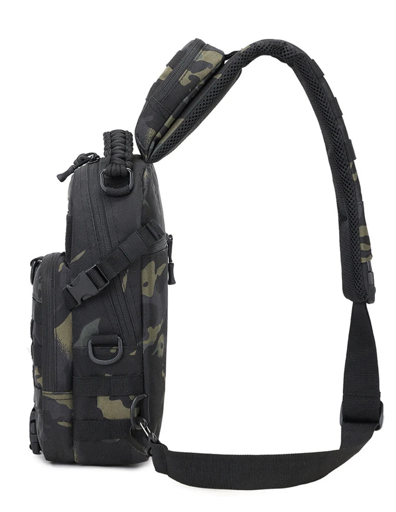 Camping Tactical Chest Bag – MOLLE Sling Backpack for Men, Outdoor Hiking, Cycling & Fishing