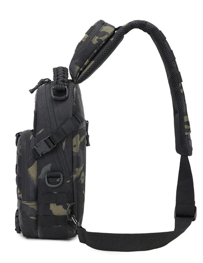 Camping Tactical Chest Bag – MOLLE Sling Backpack for Men, Outdoor Hiking, Cycling & Fishing
