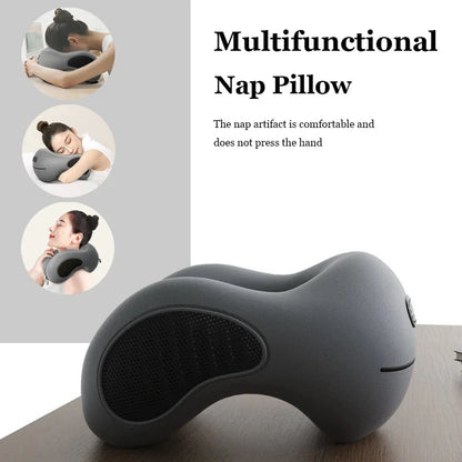 Multifunction U-Shaped Neck Pillow – Soft Slow Rebound Travel Pillow for Sleeping, Cervical Support & Massage