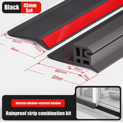 Aluminum Alloy Window Water Blocking Bar – Rain Flashing Board & Waterproof Sealing Strip for Home Windows