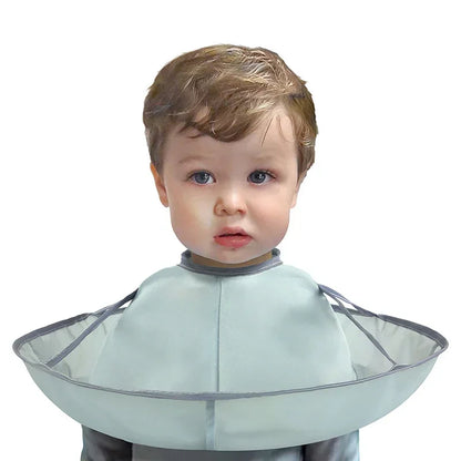 Kids Haircut Cape – Reusable Foldable Hair Cutting Apron with Hair Catcher for Home Hairdressing