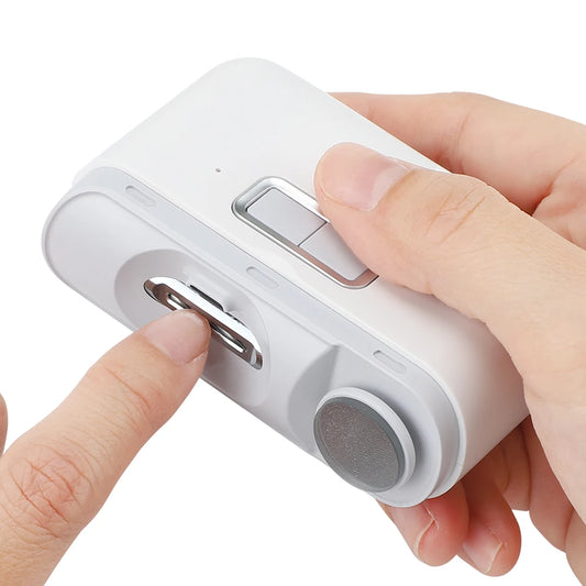 Electric Nail Clipper with LED Light - Automatic Nail Grinder and Polishing Trimmer for Baby and Adult Manicure Care Tools