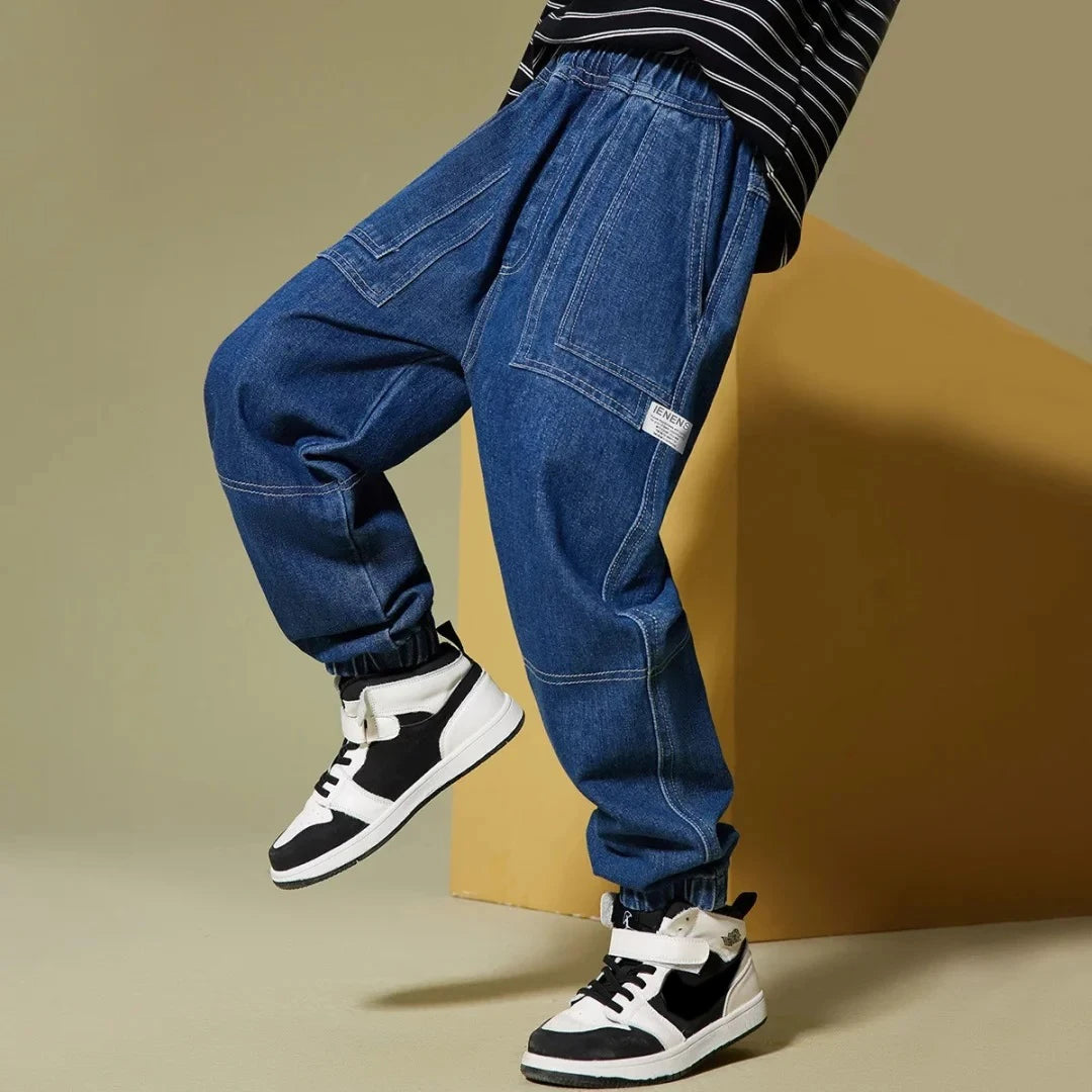 Kids Boys Skinny Jeans - Classic Denim Casual Pants for Ages 5-13