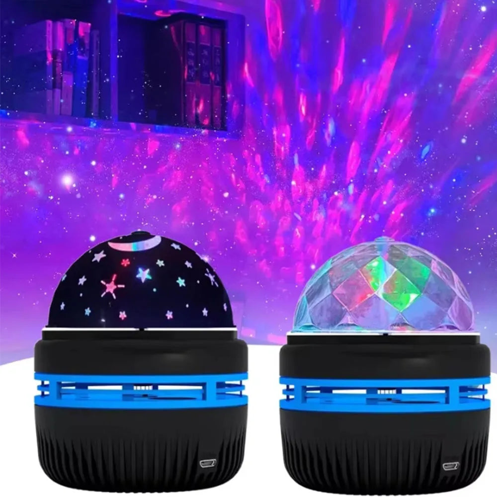 RGB Galaxy Star Projector - USB Powered Remote Control Night Light Lamp for Birthday Gifts Party Room Decor