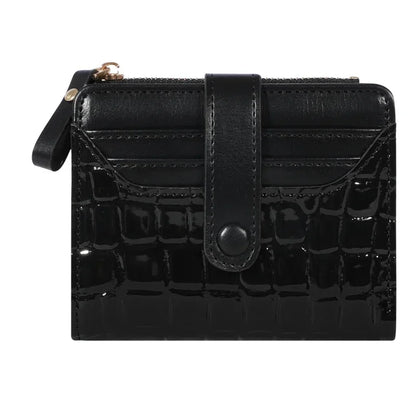 Elegant Women’s Multi-Card Wallet – Secure Double Zip PU Leather Clutch with Crocodile Texture and Stylish Storage