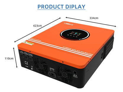Solar Off-Grid Hybrid Inverter 3600W/4200W/6200W - MPPT Controller 24V/48V/220V, 120A, for Hybrid Solar Systems