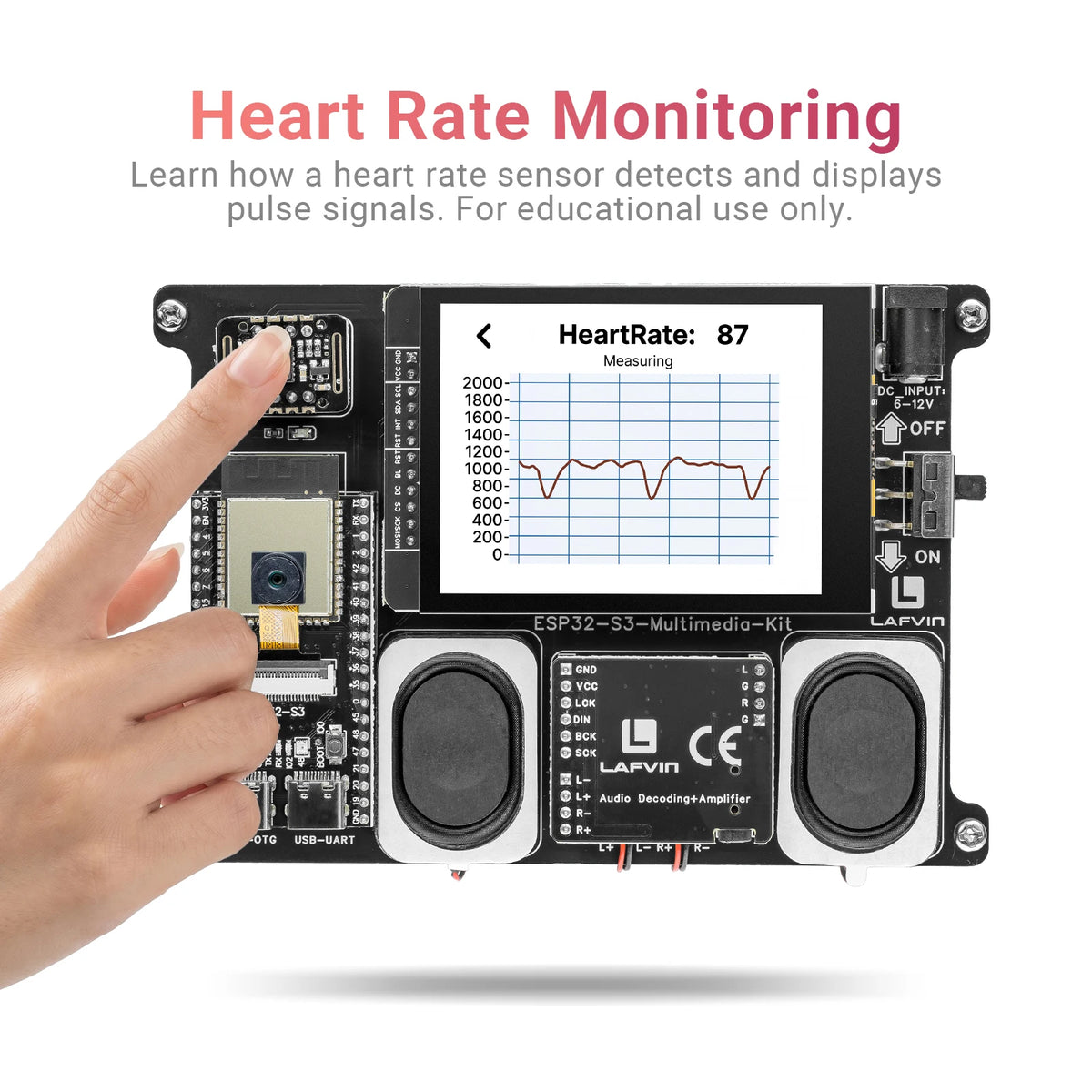 LAFVIN ESP32-S3 Development Kit - Touchscreen Camera Stereo Speaker DIY Multimedia Board