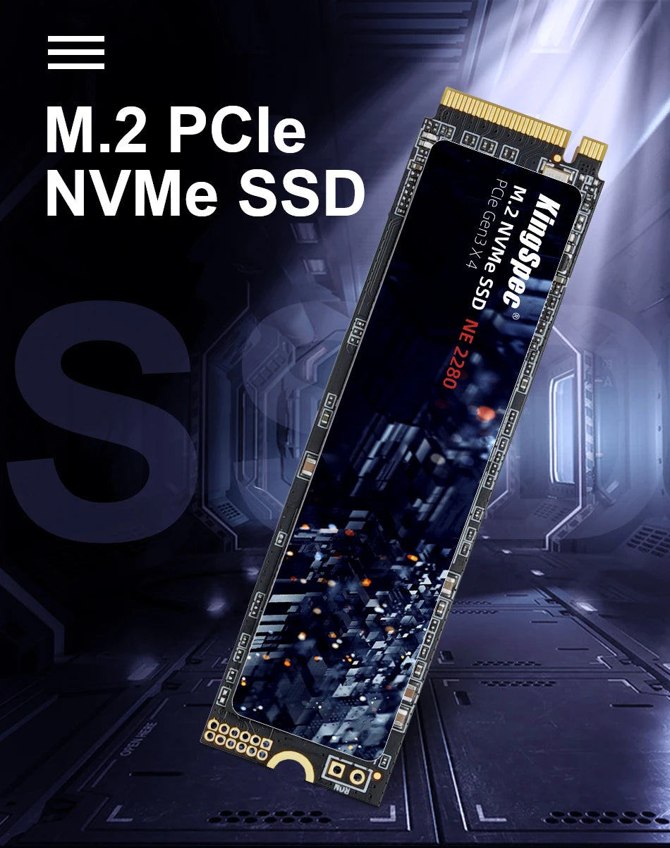 KingSpec M2 SSD NVMe – 128GB, 256GB, 512GB, 1TB PCIe 3.0 Internal Solid State Drive for Laptop & Desktop 2280