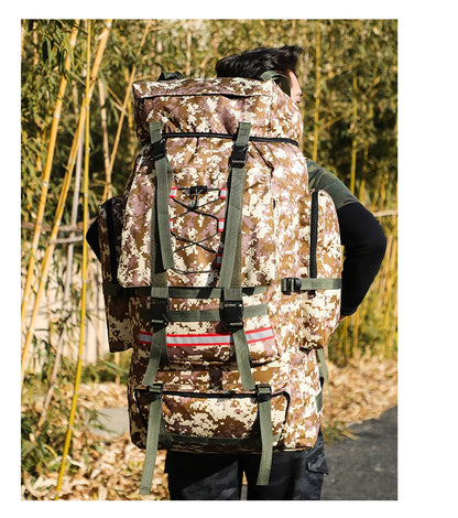 130L Hiking & Camping Backpack - Large Molle Trekking Rucksack for Men, Outdoor Travel & Sports Bag